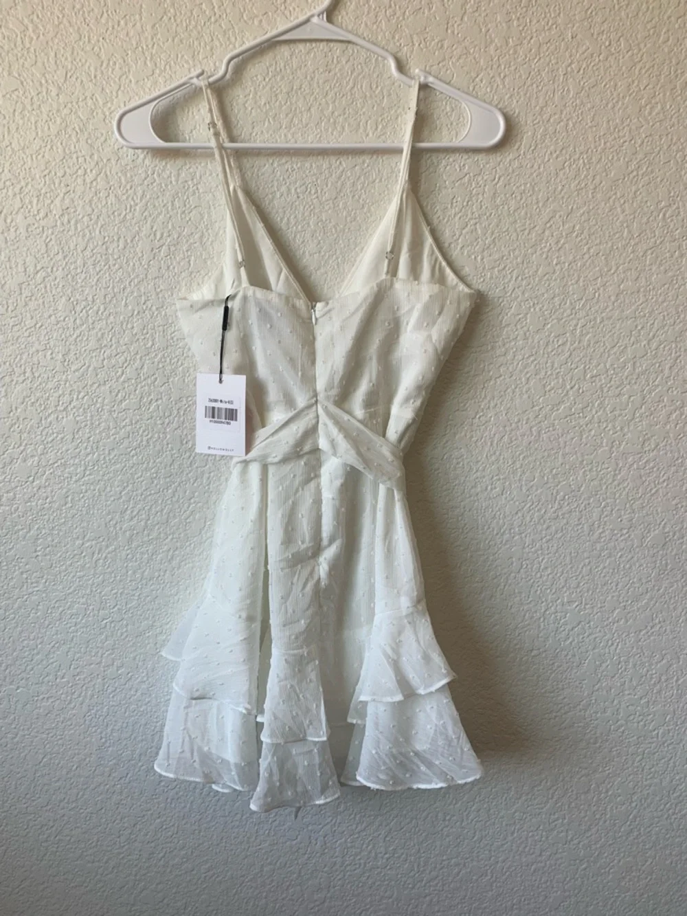Hello Molly White Tiered Ruffle Mini Dress - Picture 3 of 6